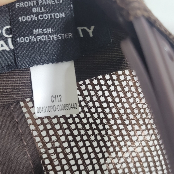 Men's Port Authority Leather Patch Trucker Snapback Workwear Hat Equestrian - Picture 16 of 16